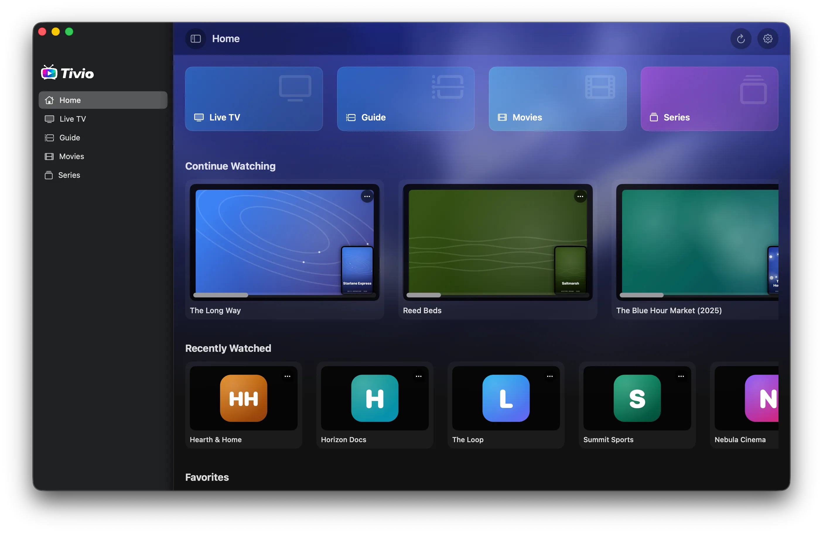 Tivio Player video player with glass playback controls